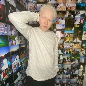 Off white melange long sleeve T